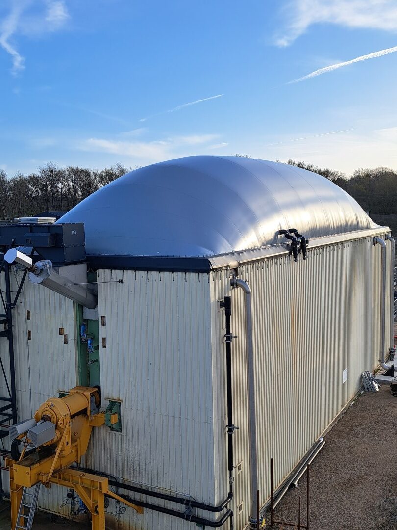 Dach magazynu gazu biogazownia Biogaz Energy Poland