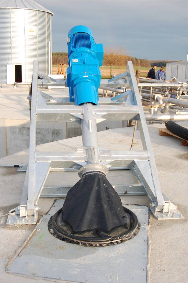 mieszadlo substratow z gazoszczelnym montazem na dachu komory fermentacyjnej – Biogazownia Biogaz Energy Poland Mieszadło substratów z gazoszczelnym montażem na dachu komory fermentacyjnej biogazownia Biogaz Energy Poland